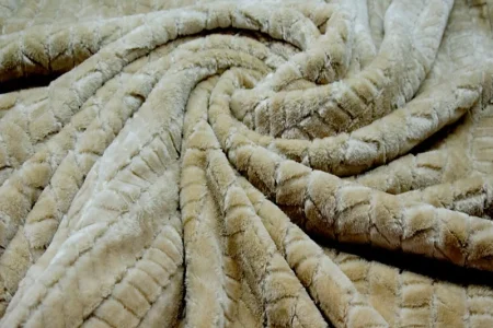 Velvet blanket - Nazharir Khorasan - Nescafe color