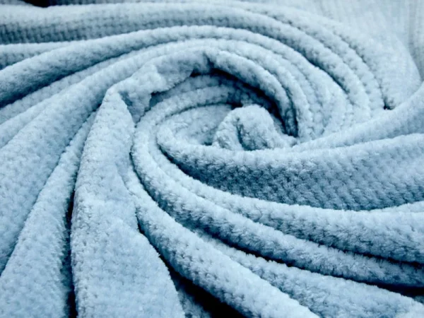 Velvet blanket - Nazharir Khorasan - light blue color